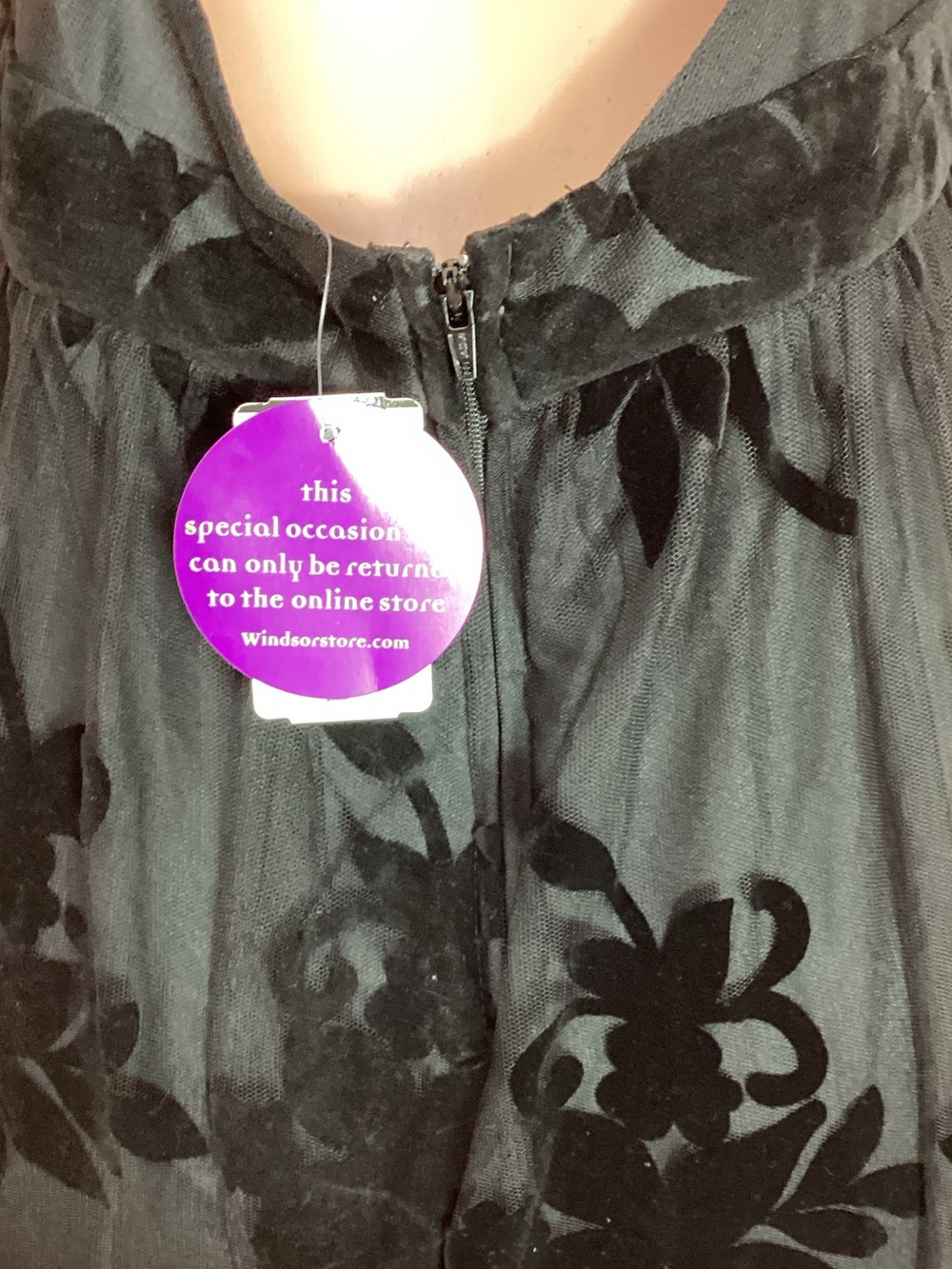 Windsor Black Floral Appliqué V-Neck Maxi Dress - Picture 8 of 10